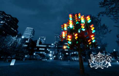 Светофорное дерево в Лондоне