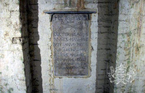 Tombstone beneath Somerset House